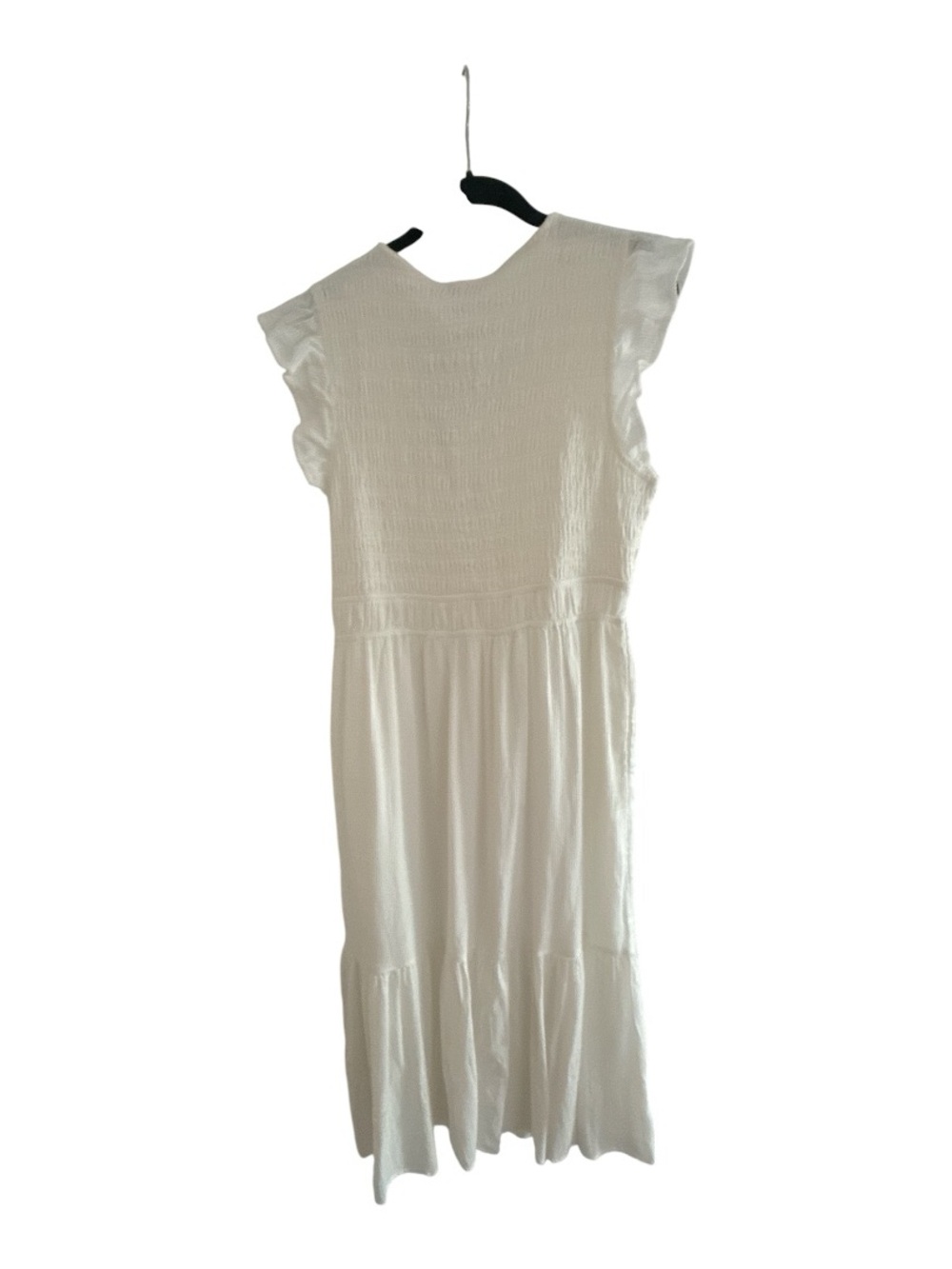 NWT Quince 100% Organic Cotton Smocked V-Neck Midi Dress - Picture 8 of 8
